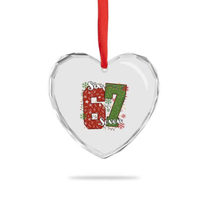 67 Christmas Heart Crystal Glass Ornament Funny Six Seven Meme Gen Alpha Slang Snowflake TS11 Print Your Wear