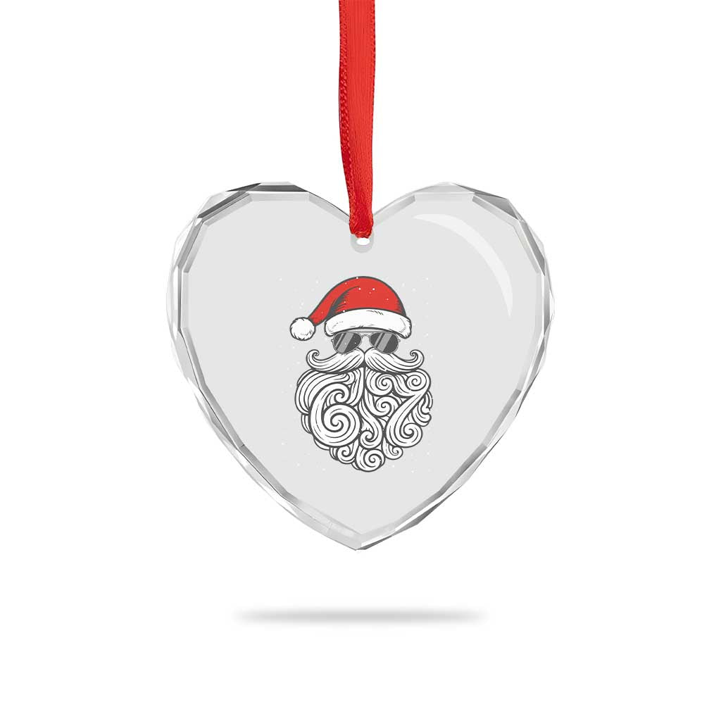 67 Christmas Santa Heart Crystal Glass Ornament 6 7 Meme Pajamas Holiday Gen Alpha Slang Teen TS10 Print Your Wear