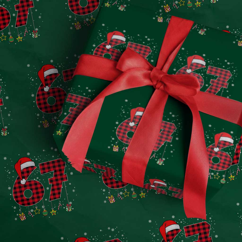 67 Christmas Wrapping Paper Roll Funny Six Seven 6 7 Meme Gen Alpha Slang TS10 Green Print Your Wear