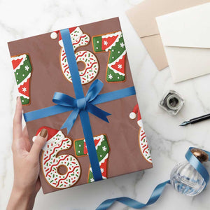 67 Christmas Wrapping Paper Roll Funny Six Seven 6 7 Meme Pajamas Gen Alpha Slang TS10 Mocha Print Your Wear