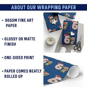 67 Christmas Wrapping Paper Roll Funny Six Seven 6 7 Meme Pajamas Gen Alpha Slang TS10 Print Your Wear