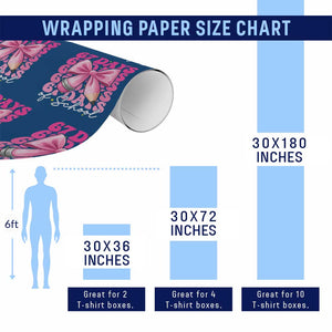 67 Days Of School Girls Coquette Bow Wrapping Paper Roll Funny Six Seven Meme 67th Day TS10 Print Your Wear