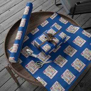 67 Days of School Wrapping Paper Roll Six Seven Cute Girly Pencil and Bow for Students Teachers TS02 Blue Print Your Wear