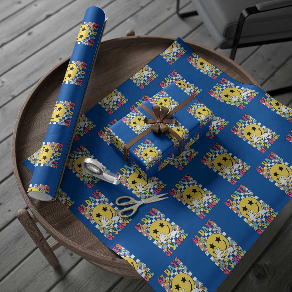 67 Days Of School Wrapping Paper Roll Six Seven Meme Student Teacher TS11 Blue Print Your Wear