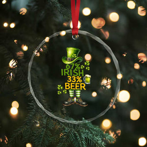 67 Irish 33 Beer Crystal Glass Ornament Funny Six Seven Leprechaun Drinking Beer Lover TS14 Print Your Wear