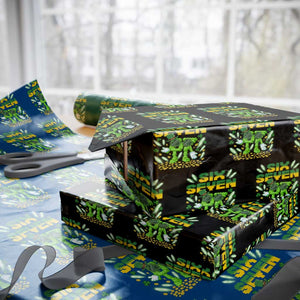 67 Italian Brainrot St Patricks Day Wrapping Paper Roll Funny Six Seven Leprechaun Playing Baseball Meme TS14 Black Print Your Wear