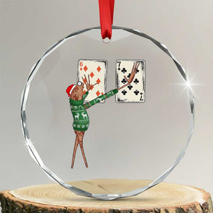 67 Marcus The Worm Poker Game Christmas Crystal Glass Ornament Funny Six Seven Meme Playing Cards Holiday Vibe TS14 Transparent Glass 3'' Circle Print Your Wear