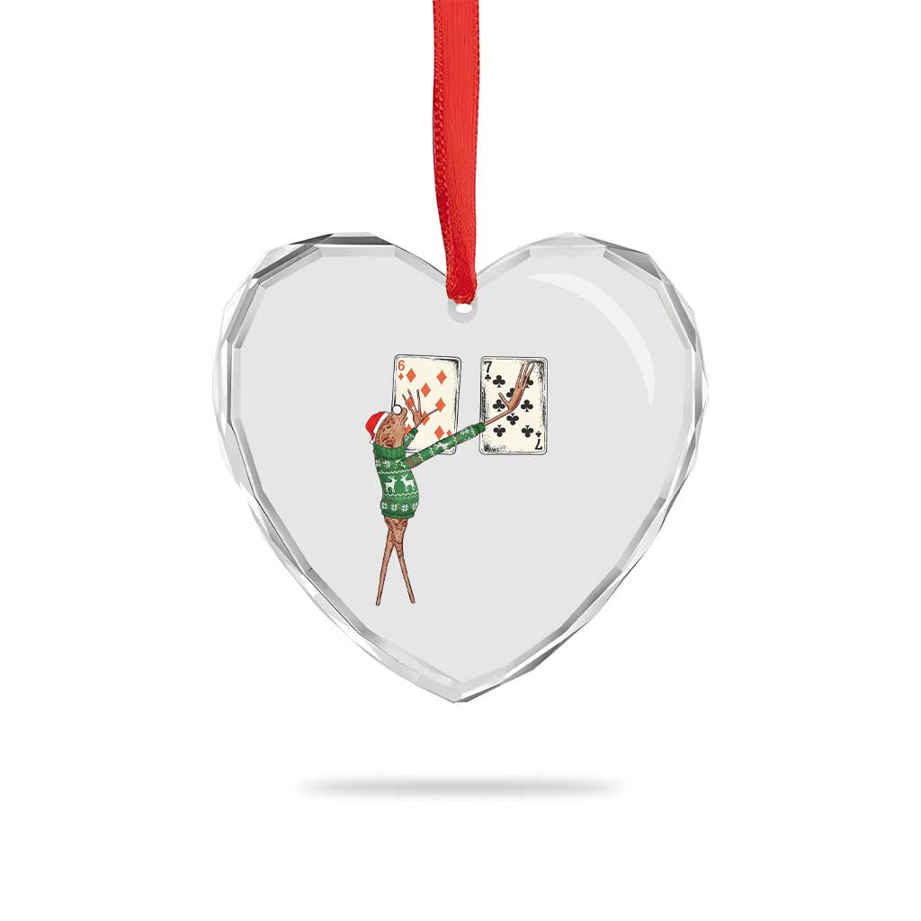 67 Marcus The Worm Poker Game Christmas Heart Crystal Glass Ornament Funny Six Seven Meme Playing Cards Holiday Vibe TS14 Print Your Wear