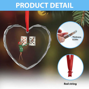 67 Marcus The Worm Poker Game Christmas Heart Crystal Glass Ornament Funny Six Seven Meme Playing Cards Holiday Vibe TS14 Print Your Wear
