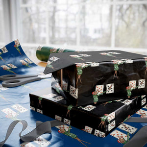 67 Marcus The Worm Poker Game Christmas Wrapping Paper Roll Funny Six Seven Meme Playing Cards Holiday Vibe TS14 Black Print Your Wear