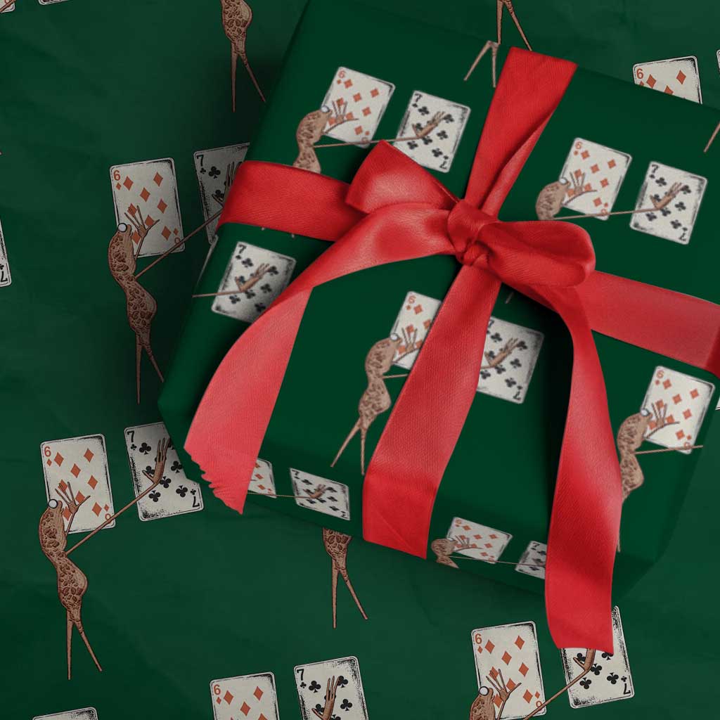 67 Marcus The Worm Poker Game Wrapping Paper Roll Funny Six Seven Meme Playing Cards TS14 Green Print Your Wear