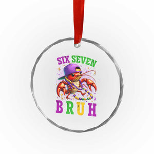 67 Mardi Gras Crystal Glass Ornament Funny Crawfish Six Seven Bruh Meme TS14 Print Your Wear