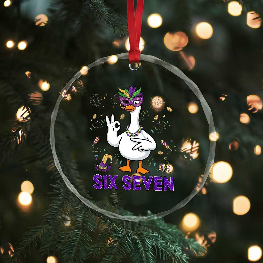 67 Mardi Gras Crystal Glass Ornament Funny Goose Meme Carnival Trendy TS14 Print Your Wear