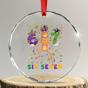 67 Mardi Gras Crystal Glass Ornament Marcus The Worm Carnival Trendy Meme TS14 Transparent Glass 3'' Circle Print Your Wear