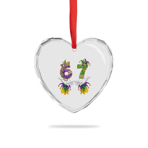 67 Mardi Gras Meme Heart Crystal Glass Ornament Funny Six Seven Hand Carnival Trendy TS14 Print Your Wear