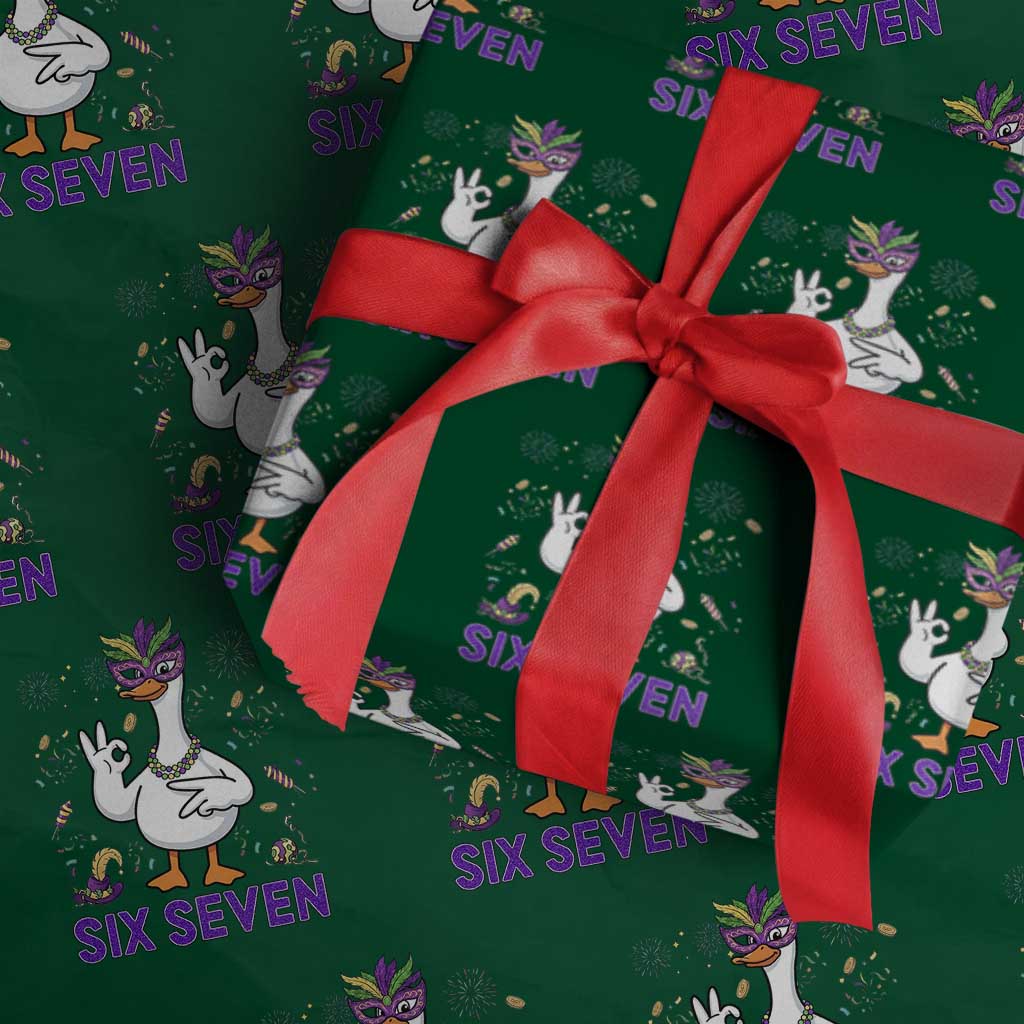 67 Mardi Gras Wrapping Paper Roll Funny Goose Meme Carnival Trendy TS14 Green Print Your Wear