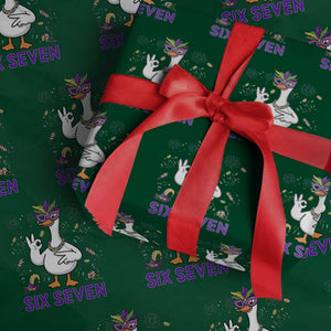 67 Mardi Gras Wrapping Paper Roll Funny Goose Meme Carnival Trendy TS14 Green Print Your Wear
