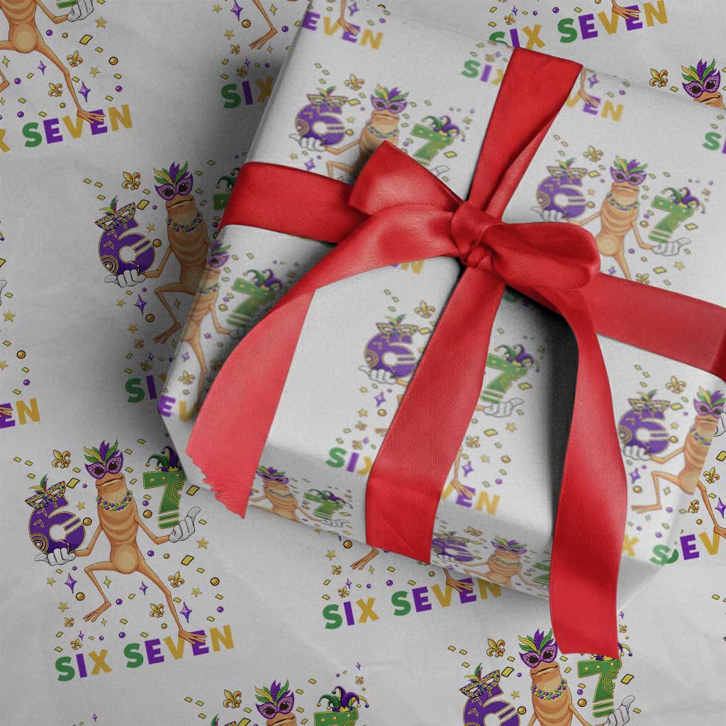 67 Mardi Gras Wrapping Paper Roll Marcus The Worm Carnival Trendy Meme TS14 White Print Your Wear