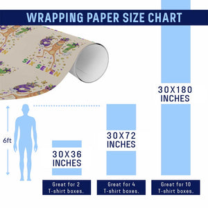 67 Mardi Gras Wrapping Paper Roll Marcus The Worm Carnival Trendy Meme TS14 Print Your Wear