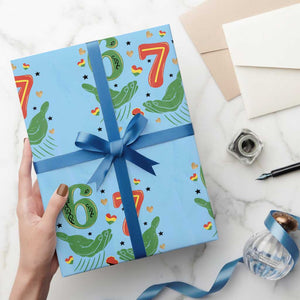 67 Meme Black History Month Wrapping Paper Roll African American Gift TS12 Light Blue Print Your Wear