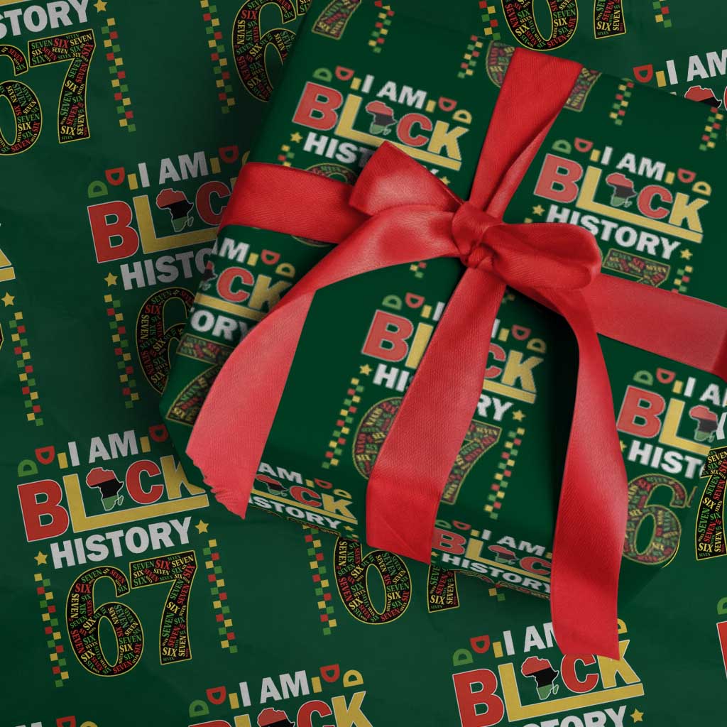 67 Meme Black History Month Wrapping Paper Roll African American Pride TS12 Green Print Your Wear