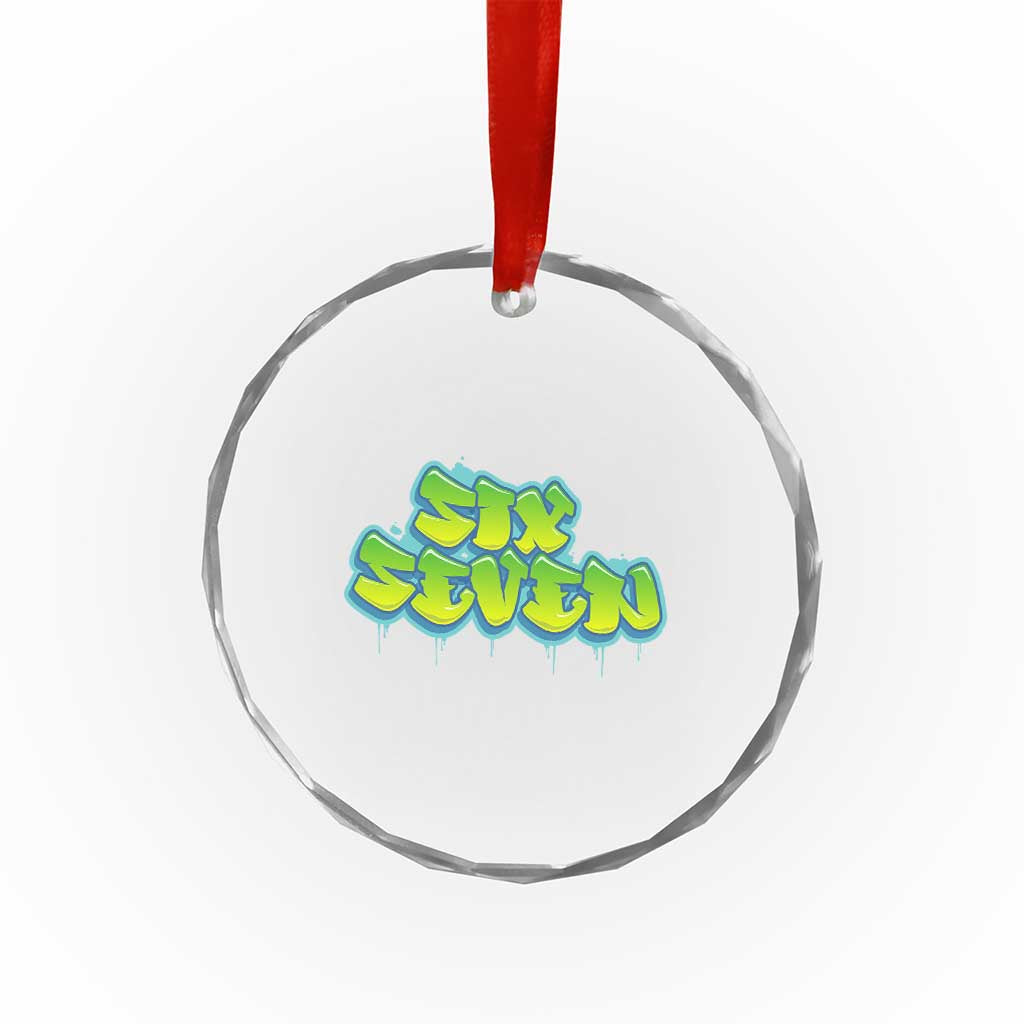67 Meme Crystal Glass Ornament Six Seven Funny Gen Alpha Slang Saying TS10 Print Your Wear