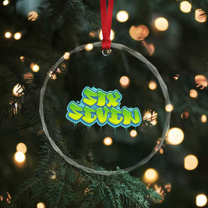 67 Meme Crystal Glass Ornament Six Seven Funny Gen Alpha Slang Saying TS10 Print Your Wear