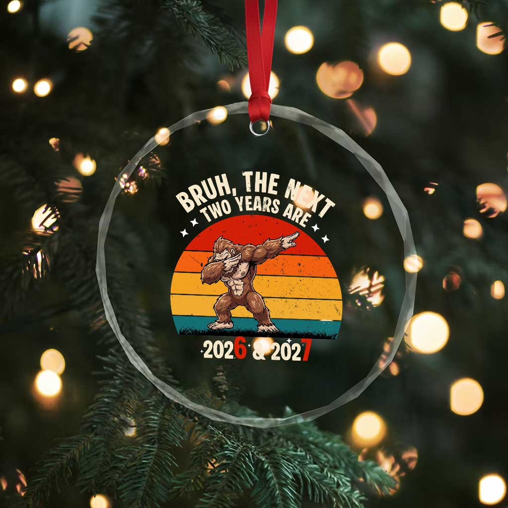 67 New Year Crystal Glass Ornament Funny Six Seven Bruh Bigfoot Meme TS14 Print Your Wear