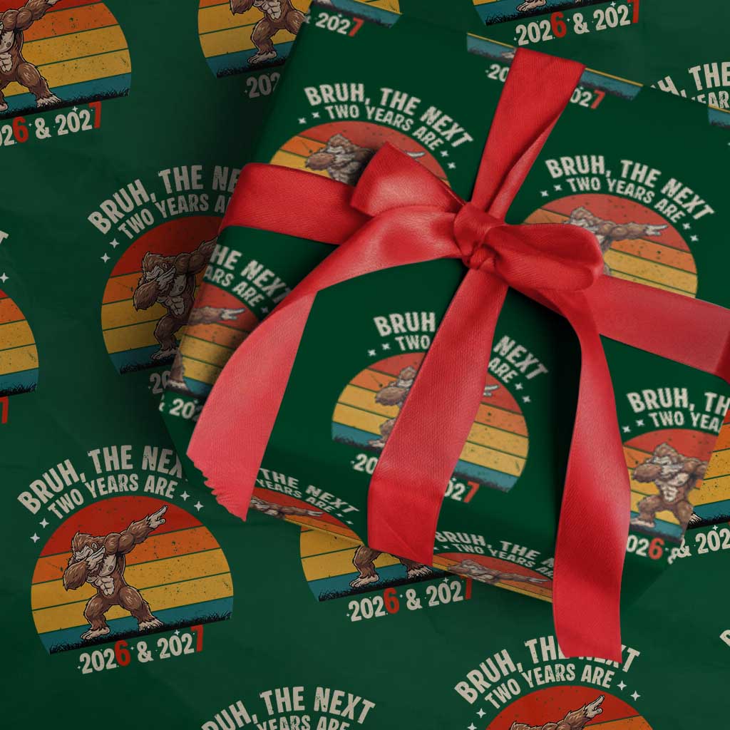 67 New Year Wrapping Paper Roll Funny Six Seven Bruh Bigfoot Meme TS14 Green Print Your Wear