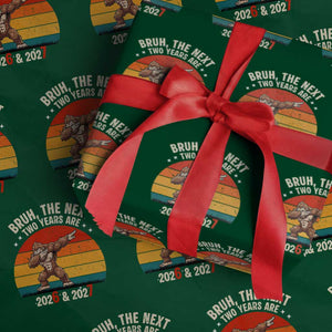 67 New Year Wrapping Paper Roll Funny Six Seven Bruh Bigfoot Meme TS14 Green Print Your Wear