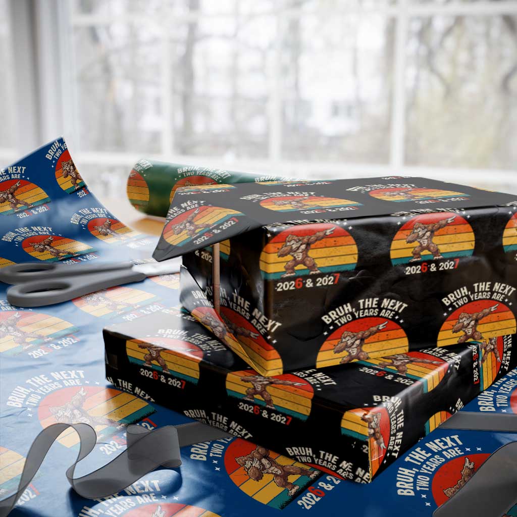 67 New Year Wrapping Paper Roll Funny Six Seven Bruh Bigfoot Meme TS14 Black Print Your Wear