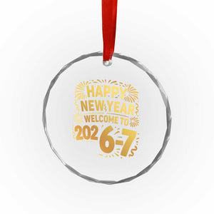 67 New Years Eve Crystal Glass Ornament Funny Six Seven 2026 Meme 6 7 Numbers Kid Gen Alpha TS10 Print Your Wear