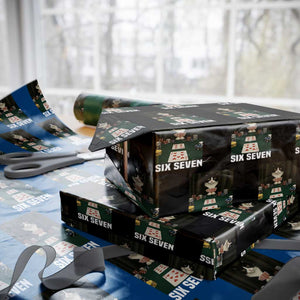 67 Poker Cat Wrapping Paper Roll Funny Six Seven Meme TS14 Black Print Your Wear