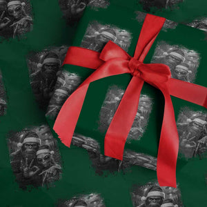 67 Six Seven Bigfoot Christmas Wrapping Paper Roll Sasquatch Ailen Selfie UFO Meme TS14 Green Print Your Wear