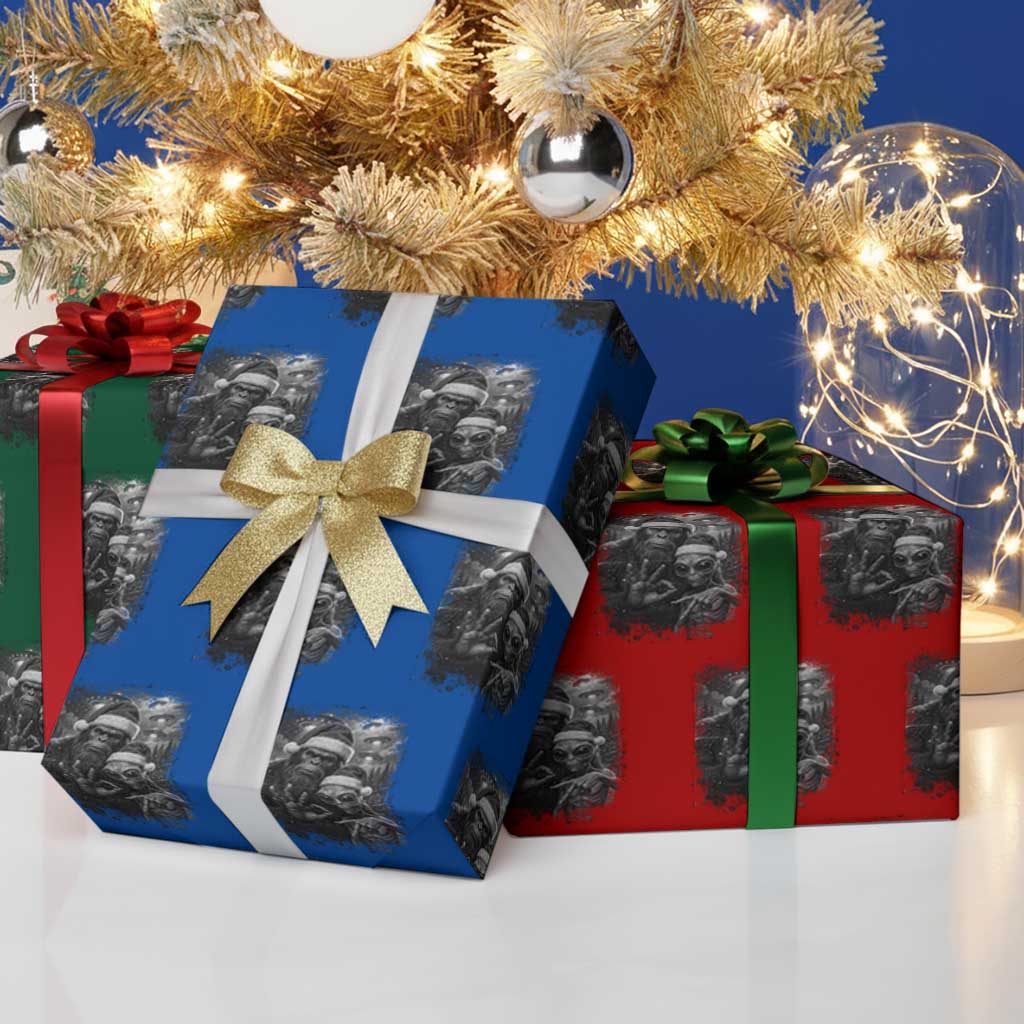 67 Six Seven Bigfoot Christmas Wrapping Paper Roll Sasquatch Ailen Selfie UFO Meme TS14 Print Your Wear