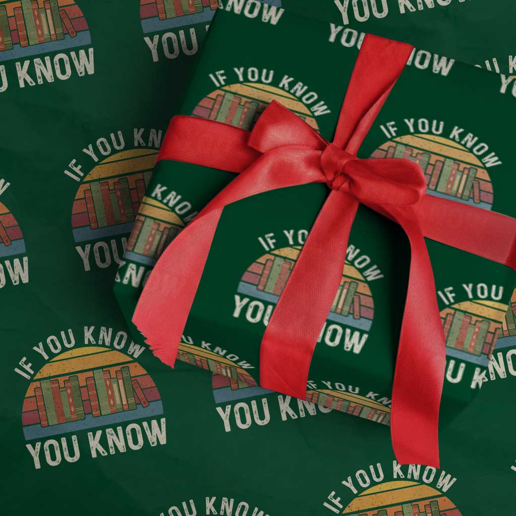67 Six Seven Book Lover Meme Wrapping Paper Roll If You Know You Know TS14 Green Print Your Wear