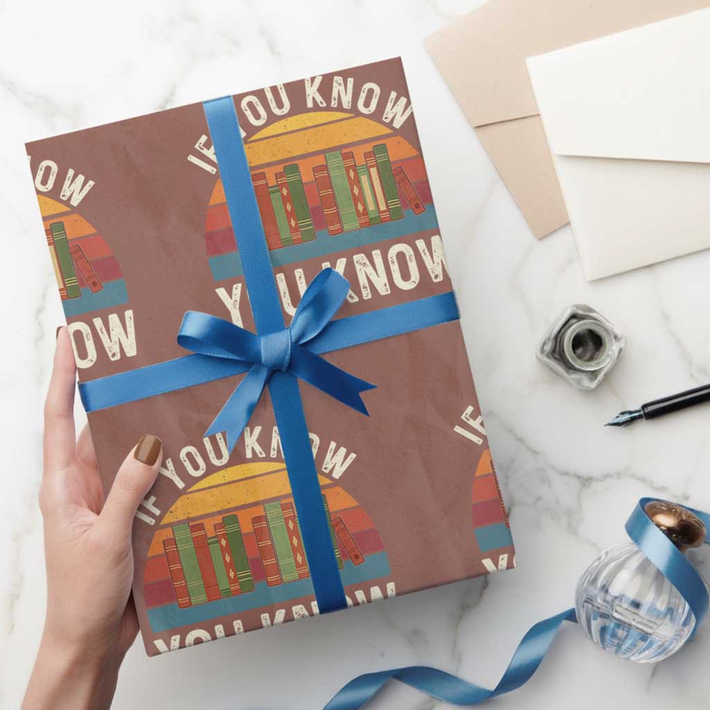 67 Six Seven Book Lover Meme Wrapping Paper Roll If You Know You Know TS14 Mocha Print Your Wear