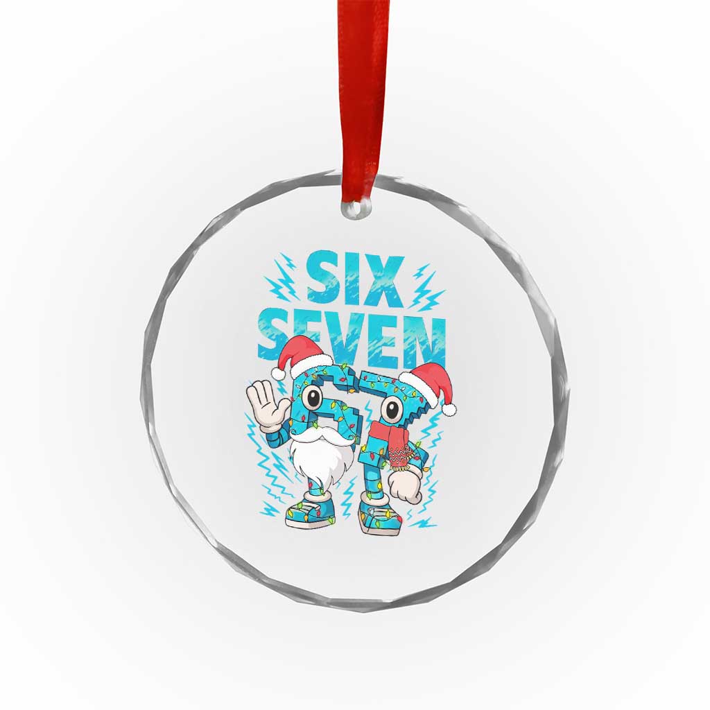 67 Six Seven Christmas Crystal Glass Ornament Funny Italian Brainrot Meme TS14 Print Your Wear