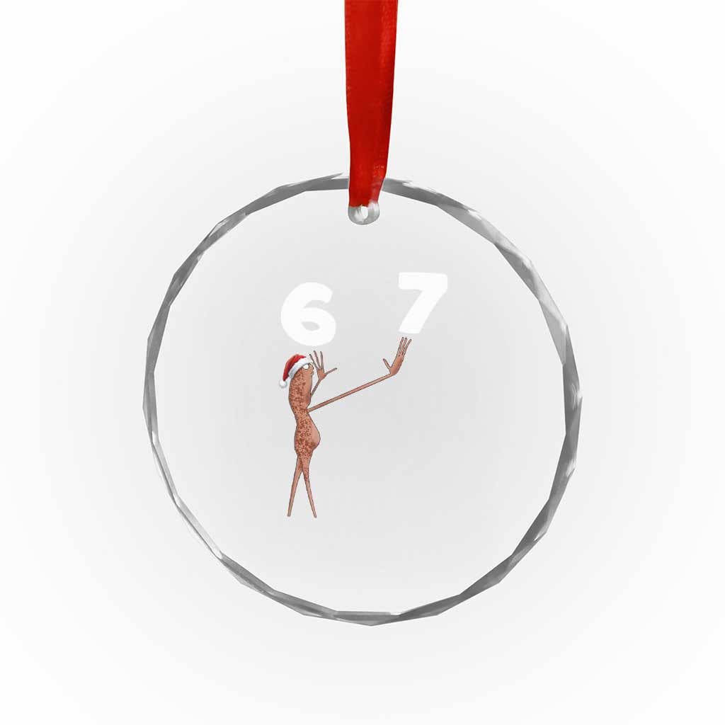 67 Six Seven Christmas Crystal Glass Ornament Marcus The Worm Meme TS14 Print Your Wear