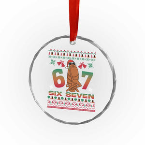 67 Six Seven Christmas Crystal Glass Ornament Marcus The Worm Robert Meme TS14 Print Your Wear