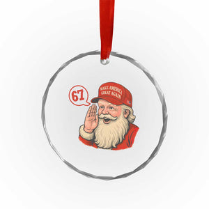 67 Six Seven Christmas Crystal Glass Ornament Santa MAGA Hat Xmas TS14 Print Your Wear