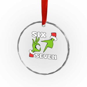 67 Six Seven Christmas Meme Crystal Glass Ornament Funny Elf Hands TS14 Print Your Wear