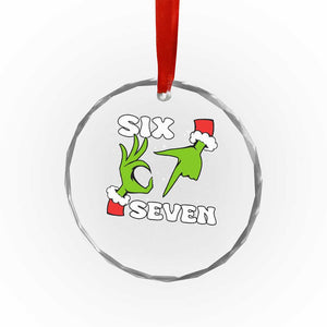 67 Six Seven Christmas Meme Crystal Glass Ornament Funny Elf Hands TS14 Print Your Wear