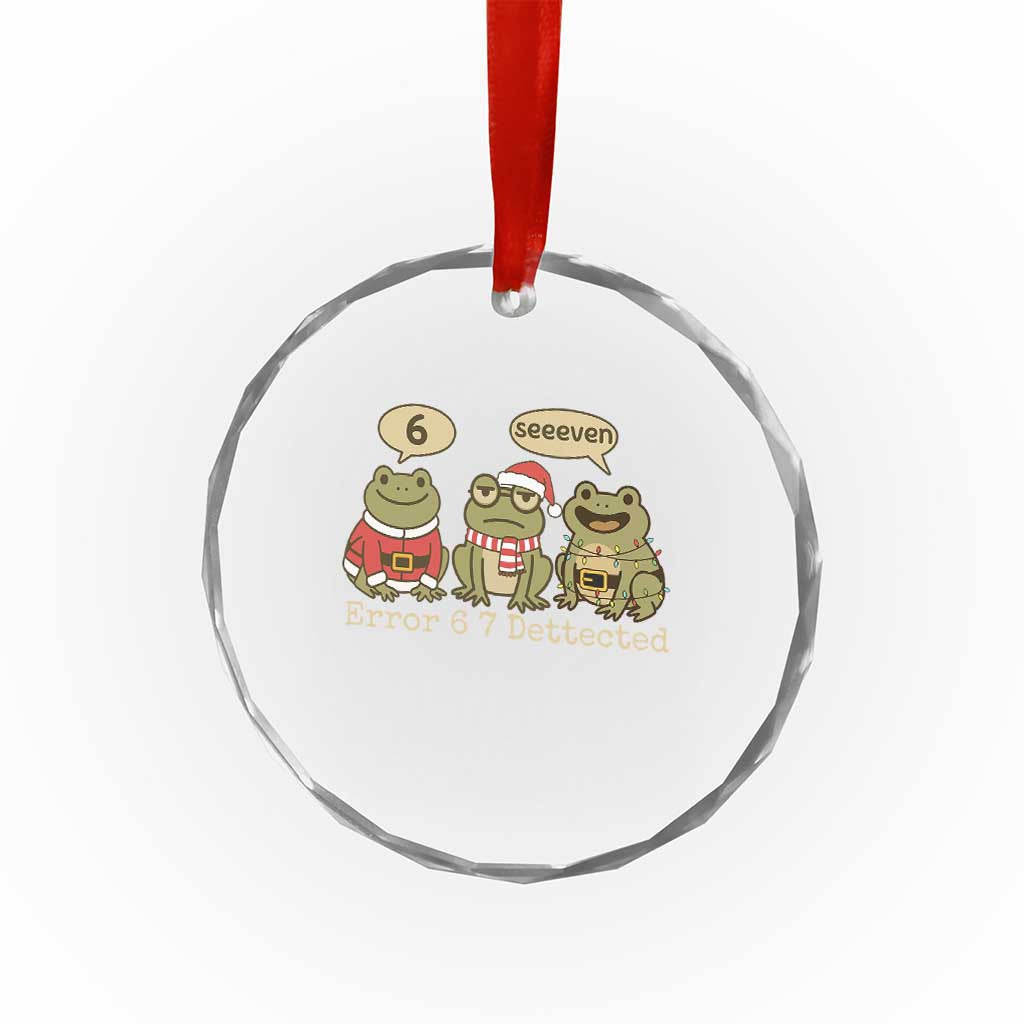 67 Six Seven Christmas Meme Crystal Glass Ornament Funny Frog Christmas Xmas TS14 Print Your Wear