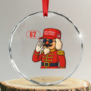 67 Six Seven Christmas Meme Crystal Glass Ornament Funny Nutcracker Make Xmas Great Again TS14 Transparent Glass 3'' Circle Print Your Wear