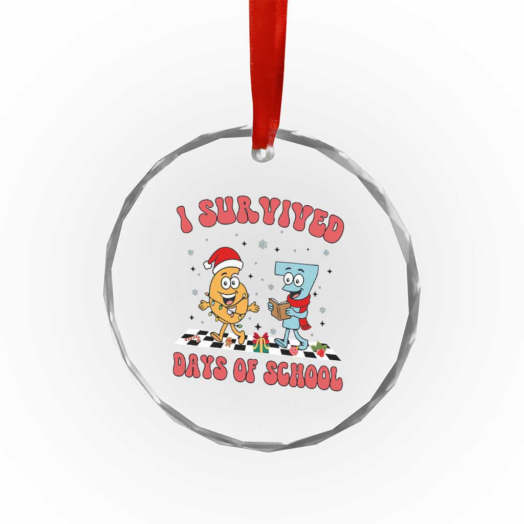 67 Six Seven Christmas Meme Crystal Glass Ornament I Survived Days Of School TS14 Print Your Wear