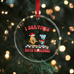 67 Six Seven Christmas Meme Crystal Glass Ornament I Survived Days Of School TS14 Print Your Wear