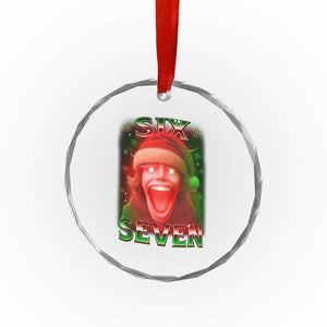 67 Six Seven Christmas Meme Crystal Glass Ornament The Mason 67 Kid Gen Alpha Slang TS11 Print Your Wear