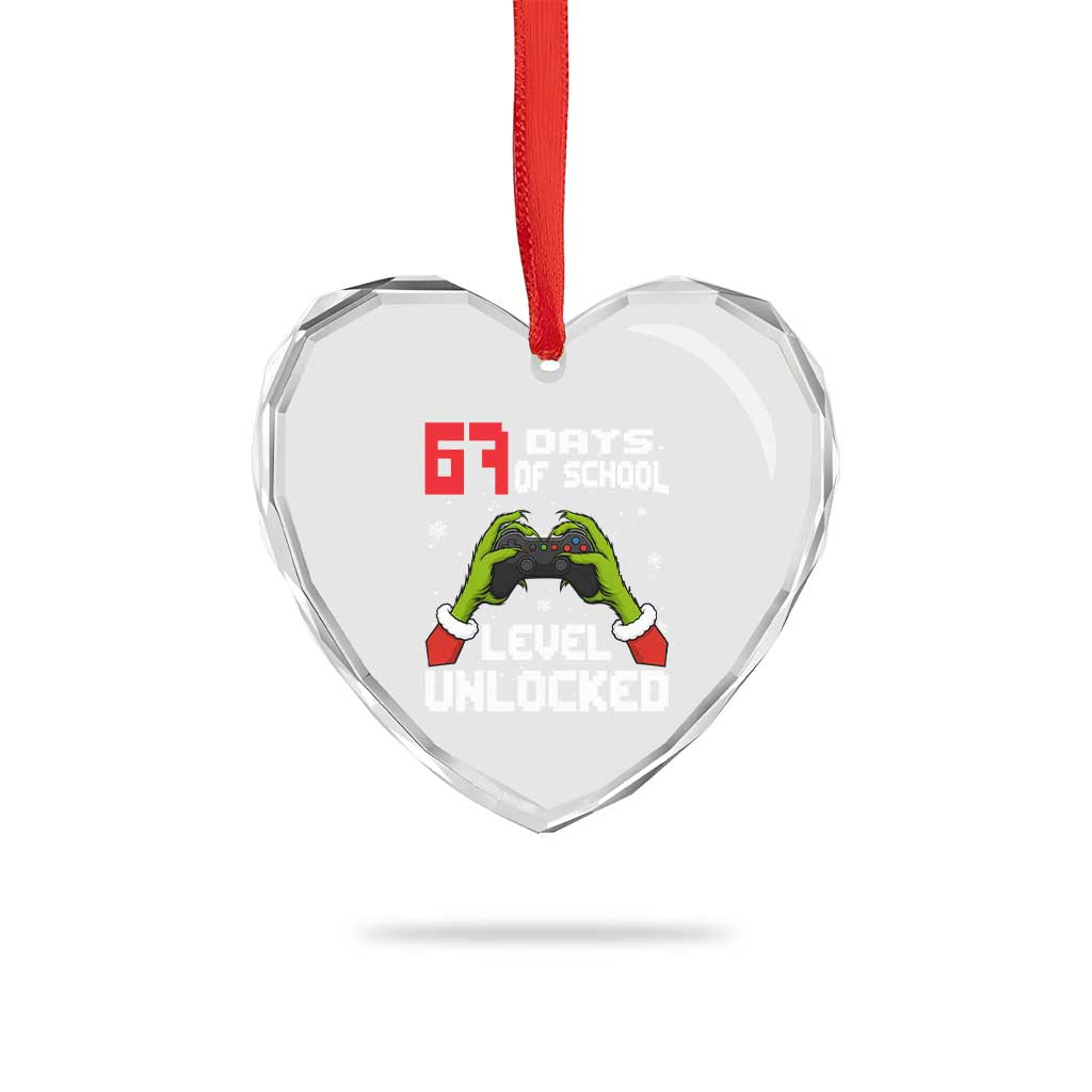 67 Six Seven Christmas Meme Heart Crystal Glass Ornament Funny Elf Hand Video Game Xmas TS14 Print Your Wear