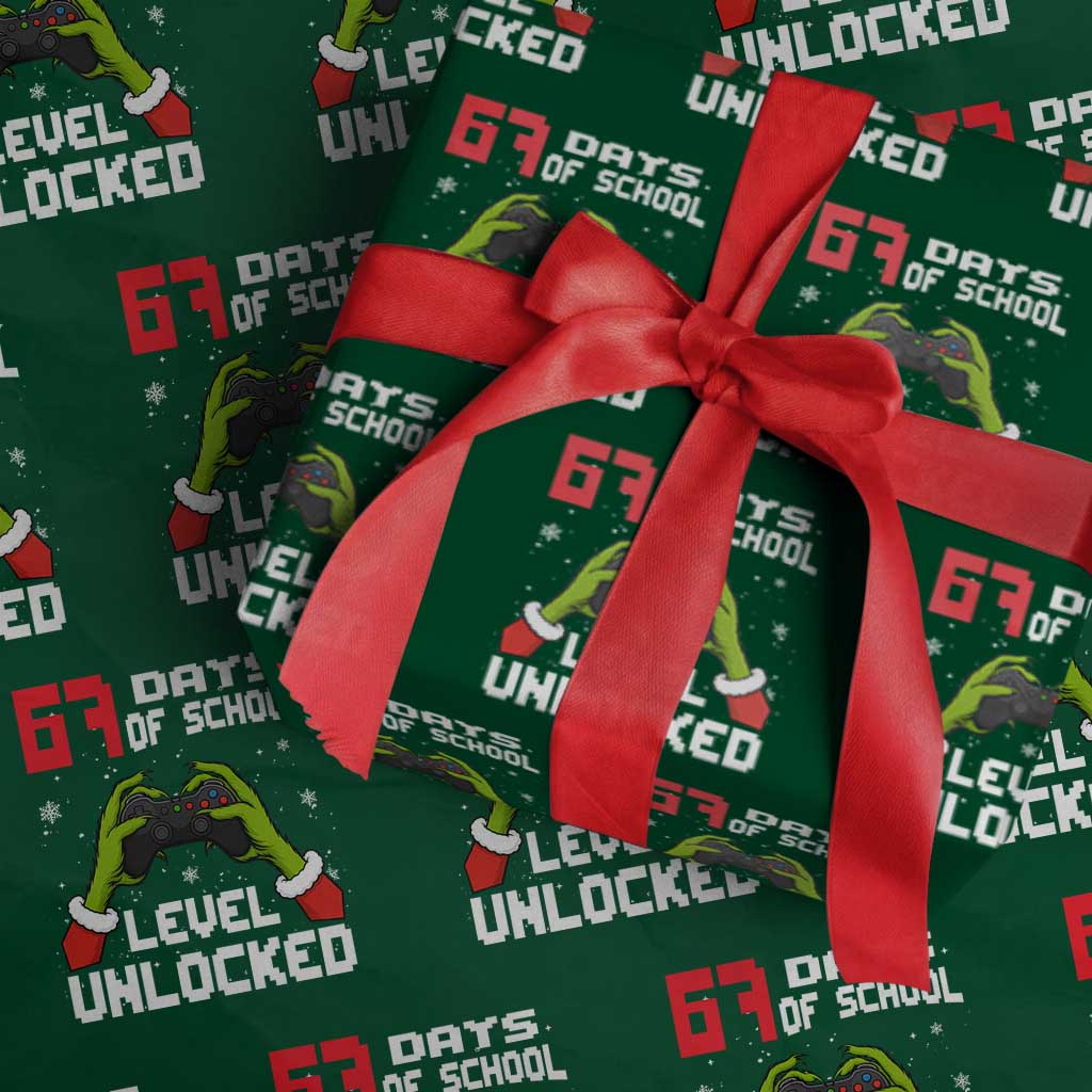 67 Six Seven Christmas Meme Wrapping Paper Roll Funny Elf Hand Video Game Xmas TS14 Green Print Your Wear